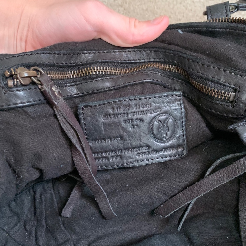 All Saints black leather bag - Picture 7 of 8